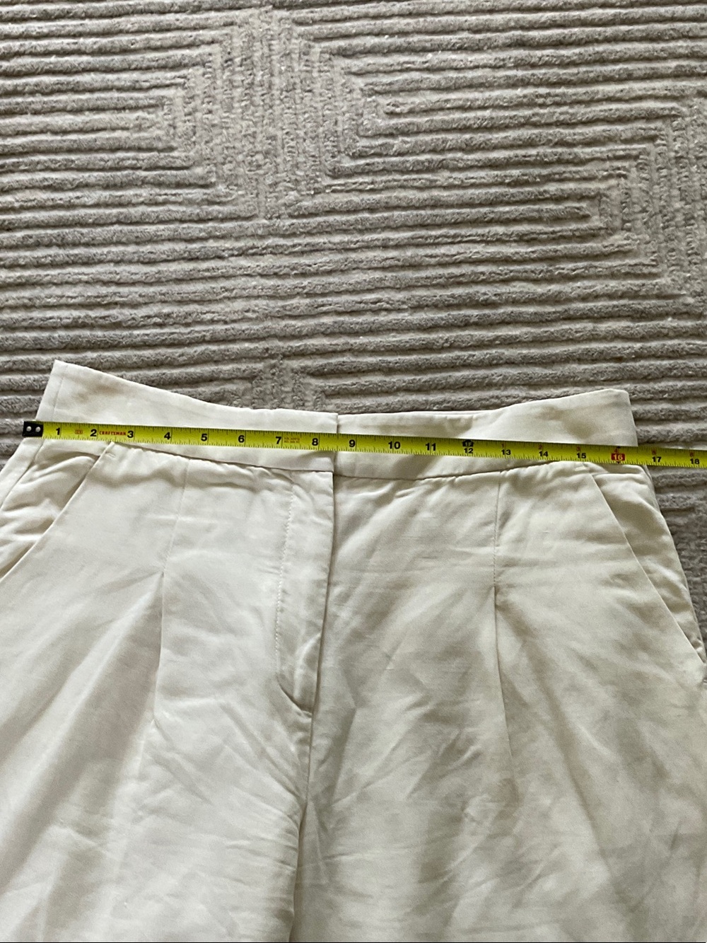 Banana Republic Cream High-Waist Wide-Leg Trousers - Picture 5 of 7